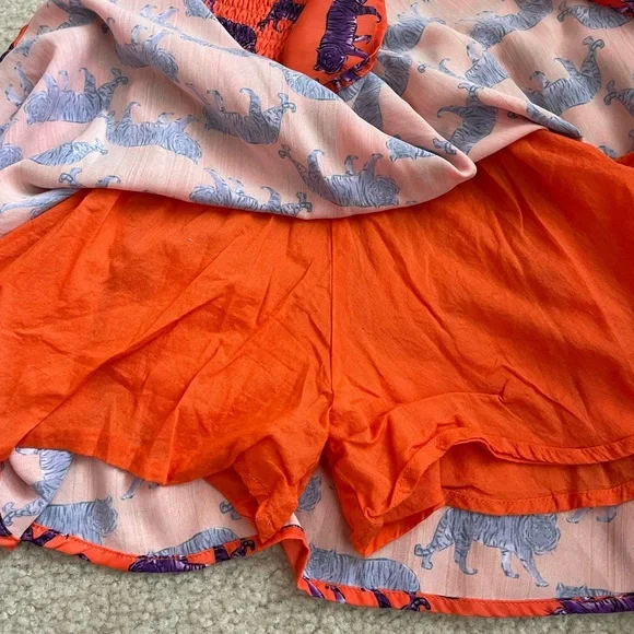 Orange and Purple Tiger Print Skirt - Picture 2 of 6